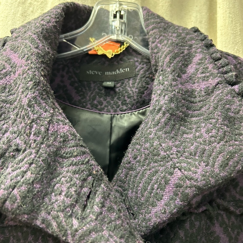 Steve Madden Pea coat wool blend/ dry cleaned / size M - Picture 3 of 8